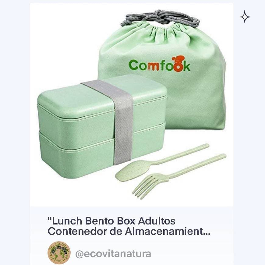 Producto Comfook Lunch Bento Box Adultos Contenedor biodegradable 