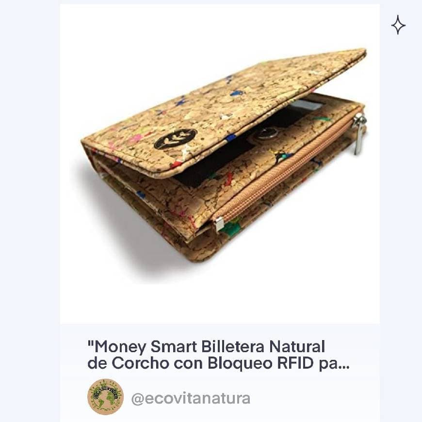 Producto Money Smart Billetera Natural de Corcho con Bloqueo RFID 