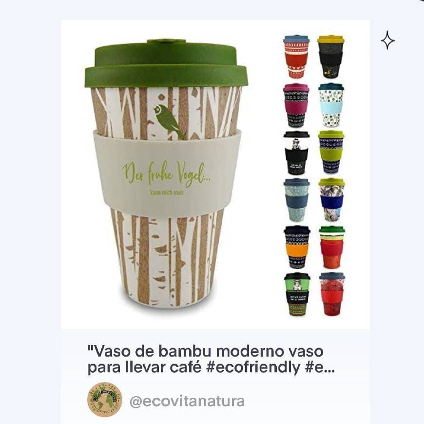 Producto Vaso de bambu moderno