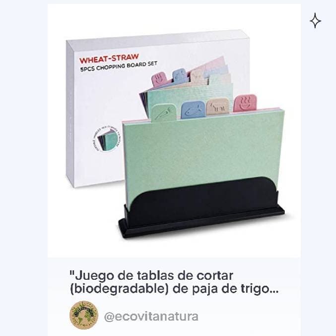 Producto Tablas de cortar biodegradable de paja de trigo #ecofriendly