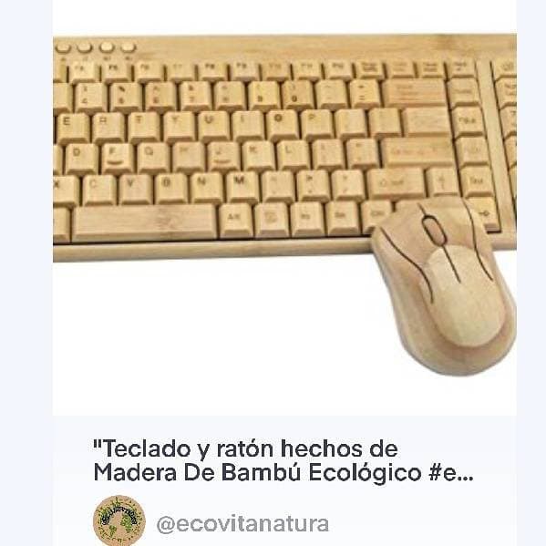 Producto Espectacular teclado y ratón hechos de Madera De Bambú 