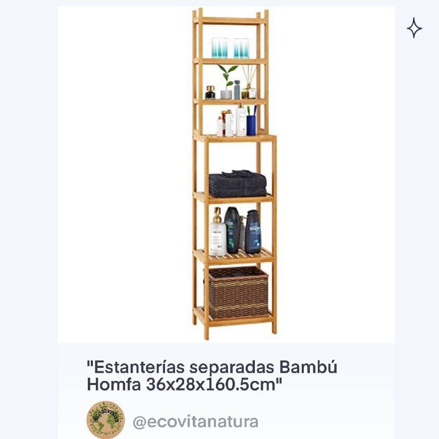 Producto Estanterías separadas Bambú Homfa 36x28x160.5cm