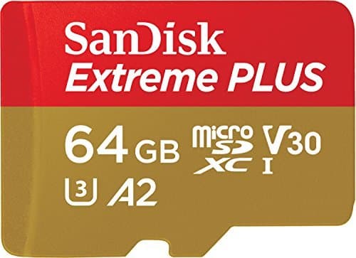 Electrónica SanDisk Extreme PLUS - Tarjeta de memoria microSDXC de 64 GB con adaptador