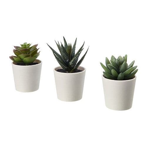 Fashion Planta artificial em vaso, interior/exterior Suculenta, 6 cm