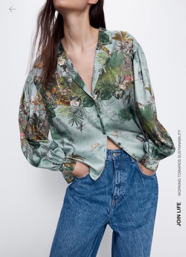 Fashion Camisa Fluida Estampada 