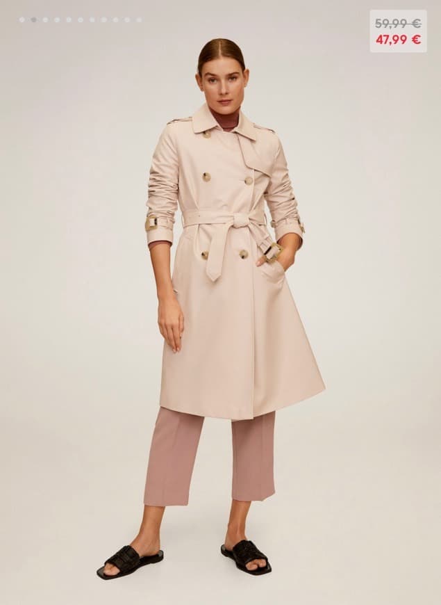 Moda Trench clássico algodão