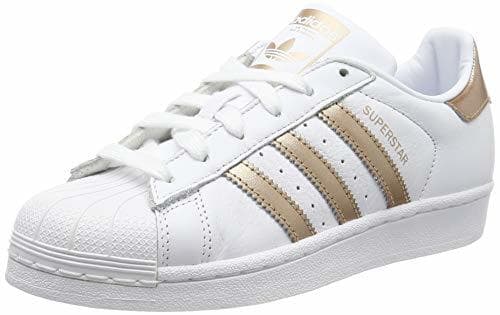 Moda adidas Superstar W, Zapatillas de Gimnasia para Mujer, Blanco