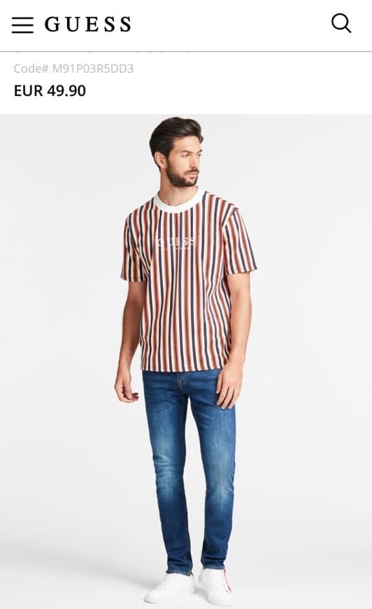 Fashion Striped motif logo t-shirt 