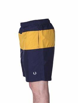 Fashion Fred Perry Hombres Shorts de baño con Paneles s3501 608 Marina De