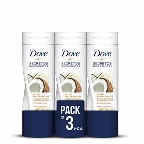 Product Dove Loción con Aceite de Coco y Almendras - 3 Paquetes de