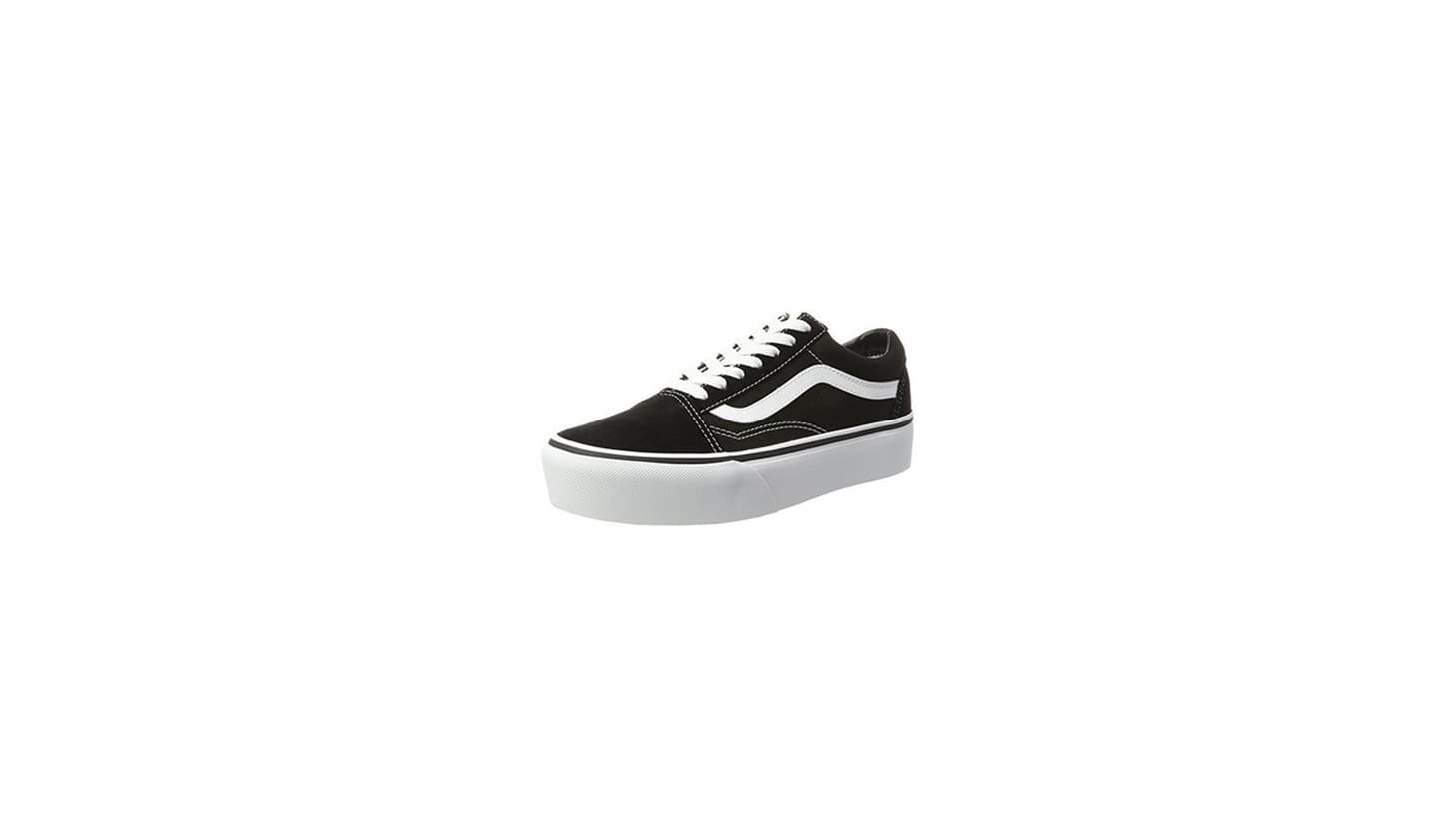 Fashion Vans Old Skool Platform, Zapatillas para Mujer, Negro