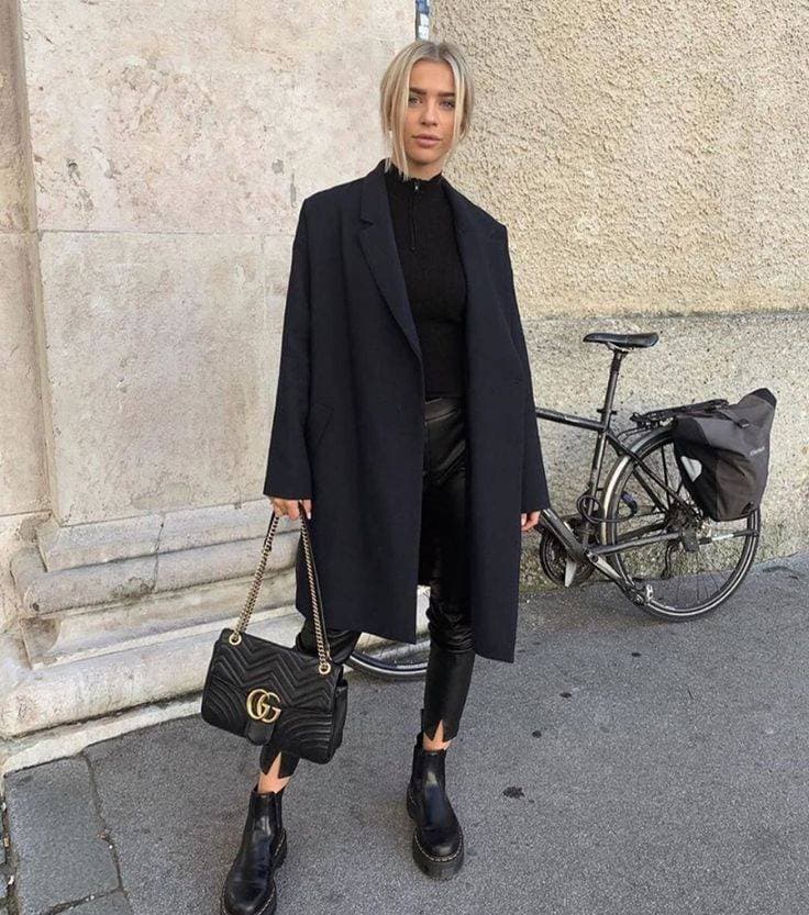 Moda all black look