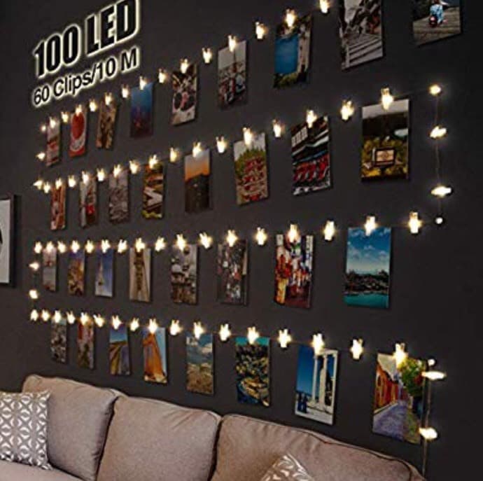 Product Cadena luces led con pinzas para colgar fotos en la pared🧡