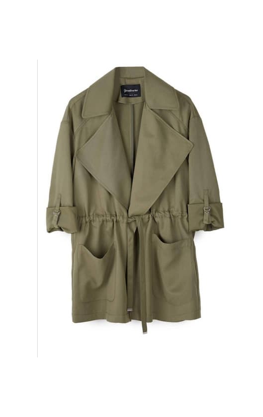 Producto Trench fluido curto verde STRADIVARIUS