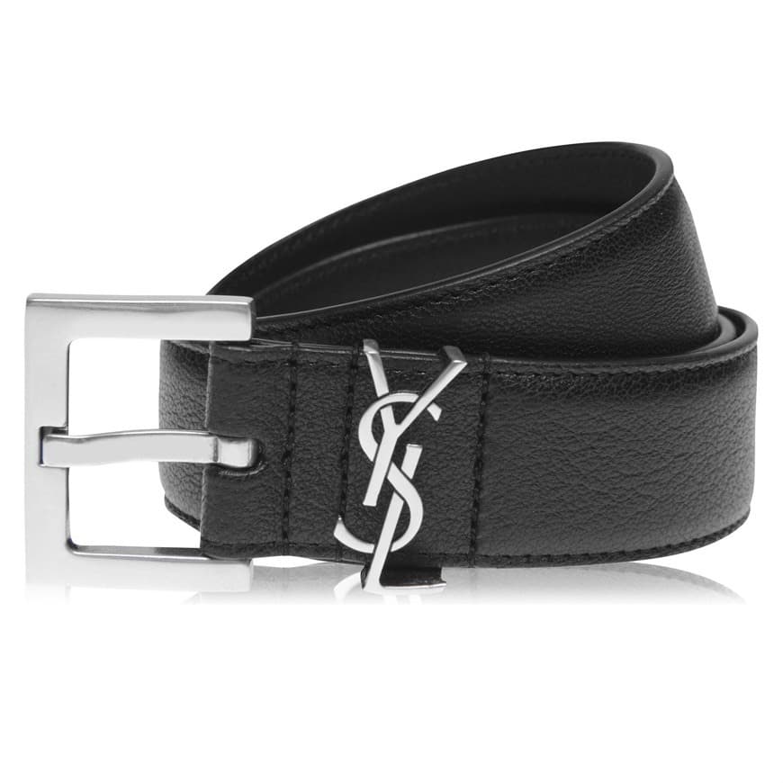 Moda MONOGRAM BELT WITH SQUARE BUCKLE IN SUEDE