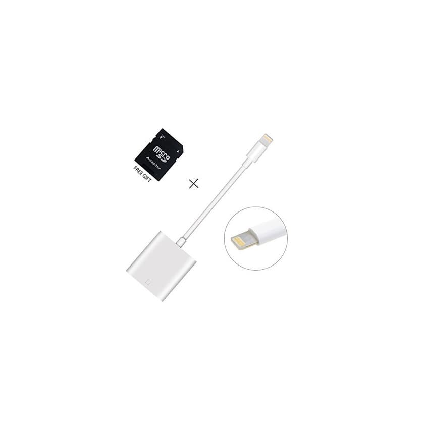 Electrónica Lector de Tarjeta de Cámara Visor para iPhone iPad, Lightning SD Adaptador