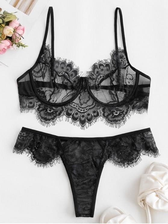 Fashion Lingerie Laços de Cílios 