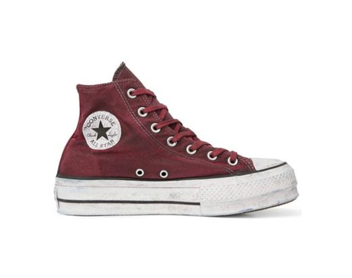 Moda Chuck Taylor All Star Canvas Rust Platform High Top Converse