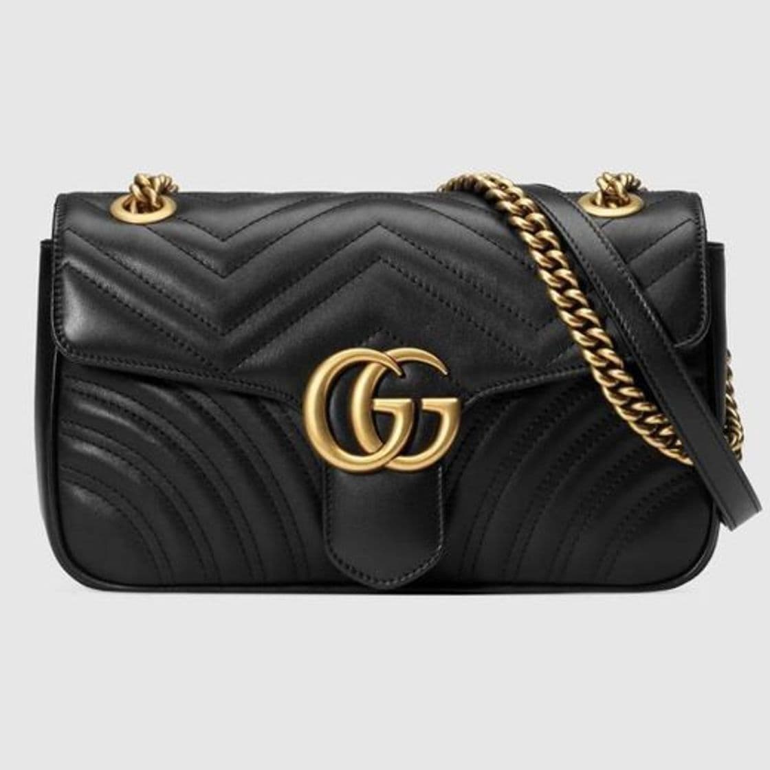 Producto Black Leather GG Marmont Small Matelassé Shoulder Bag With ...