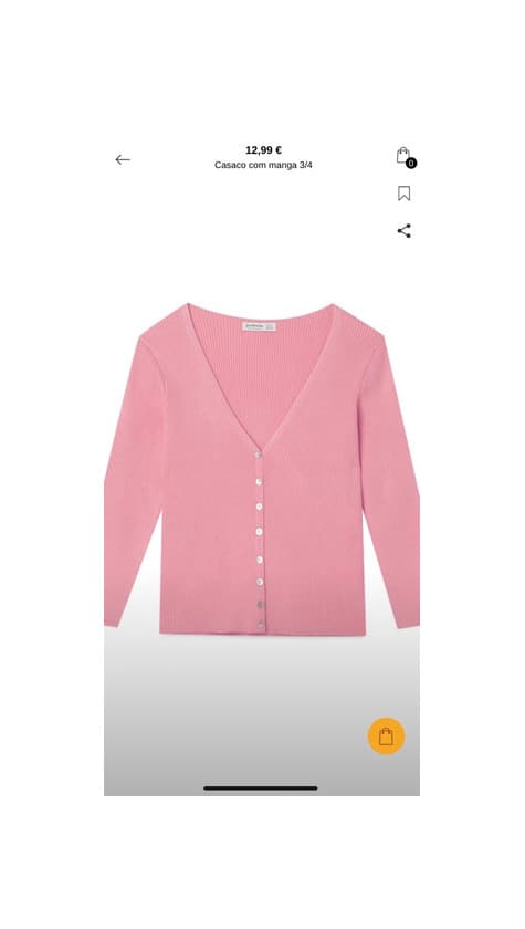 Product Cardigan de malha rosa 