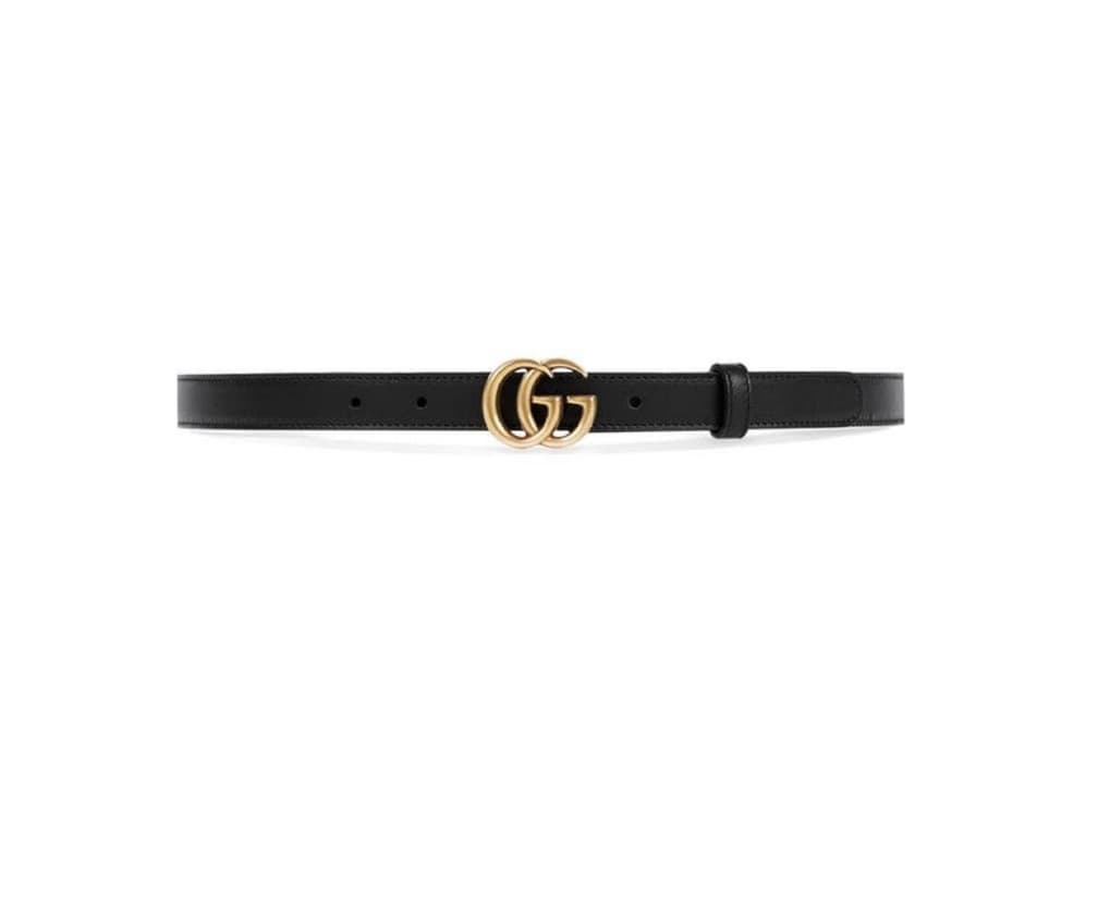 Product Gucci Leather Belt With Double G Buckle