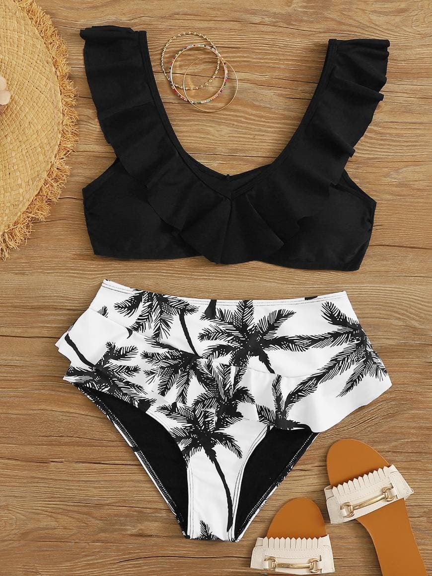 Moda Bikini preto e branco