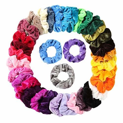 Fashion 50 Pcs Banda Para El Cabello Velvet EláStico Hair Scrunchies Accesorios Para