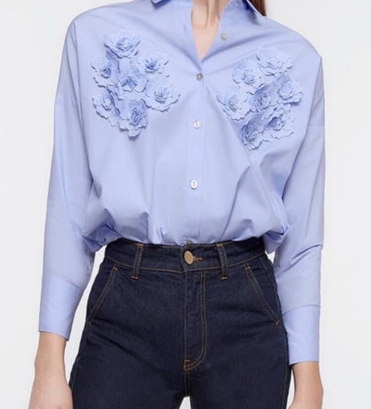 Fashion Camisa com bordados Uterqüe 