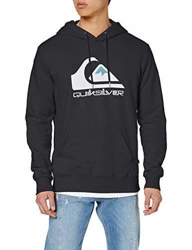 Fitness Quiksilver Omni Logo Sudadera con Capucha, Hombre, Negro