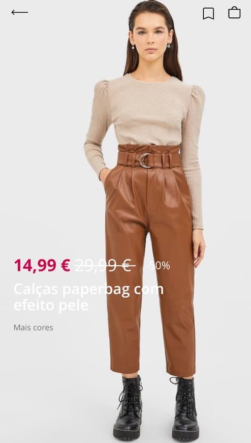 Moda Calças cintura subida 