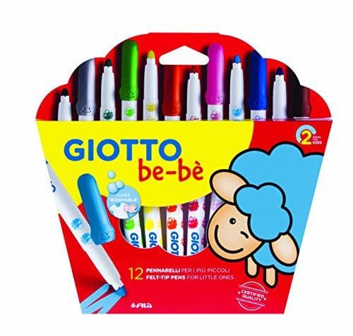 Producto Giotto be-bè 466700 - Estuche 12 rotuladores súper lavables, punta bloqueada que