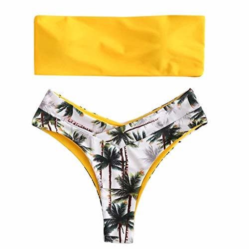 Moda Mujer Bikini 2019 Traje de Baño Mujer Dos Piezas Ropa de Playa