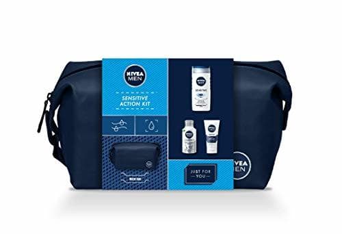 Belleza NIVEA MEN Sensitive Set para la piel sensible   incluyendo los