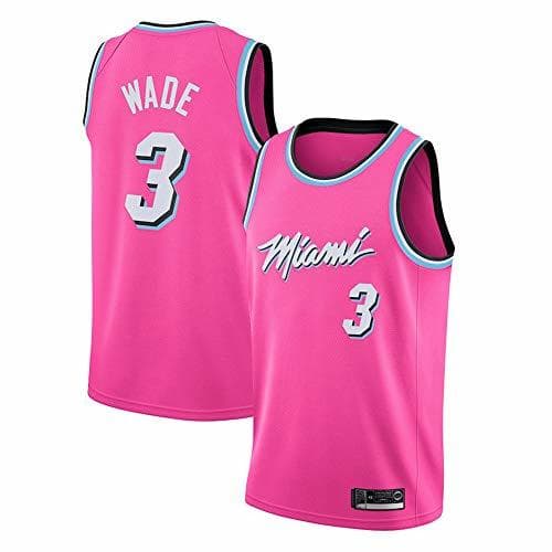 Juego Hombre Mujer NBA Miami Heat 3# Wade Retro T-Shirt de Baloncesto Camisetas