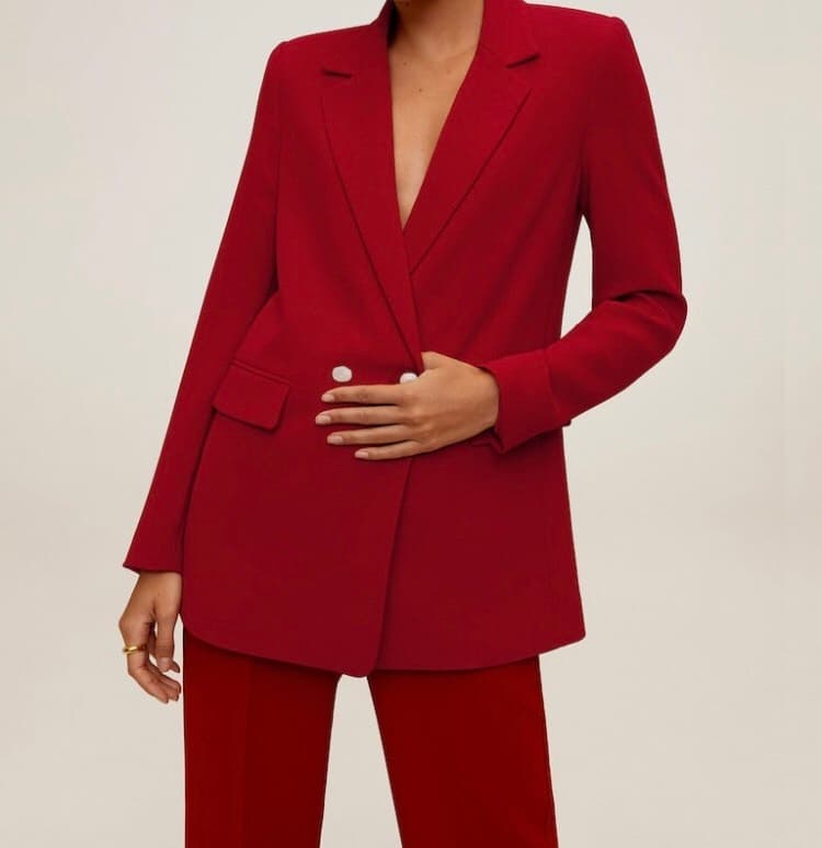 Fashion Blazer Vermelho Mango