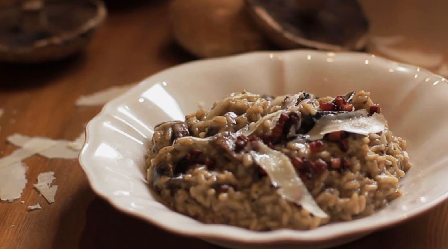 Fashion Risotto de Portobello com Lascas de Parmesão