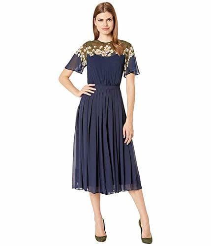 Fashion Ted Baker Lemuno Pearl - Mono Plisado - Azul - 36 ES