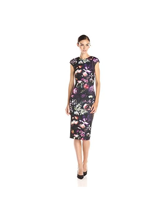 Fashion Ted Baker Mujer Raisie Sombra Flora Cap-Sleeve Bodycon Vestido