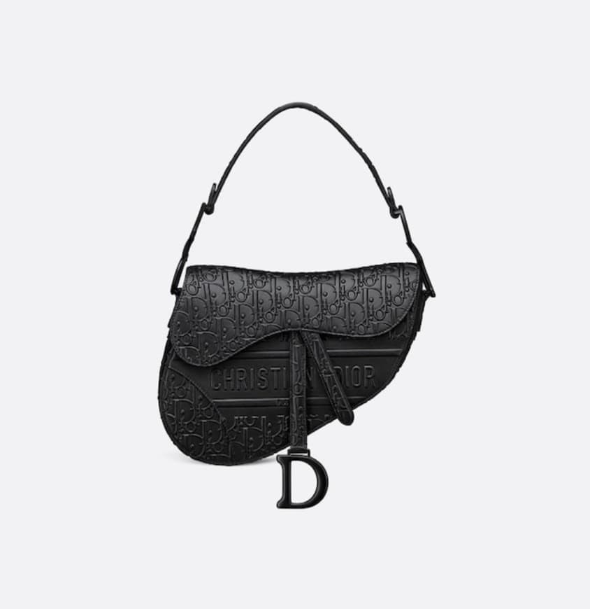 Product BLACK SADDLE DIOR OBLIQUE DEBOSSED SMOOTH CALFSKIN BAG