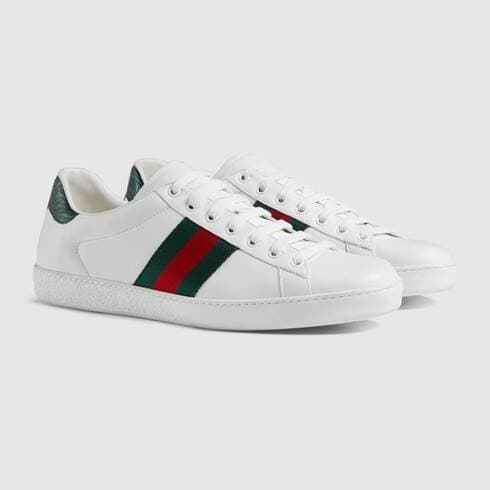 Fashion Gucci Ace Leather Sneaker