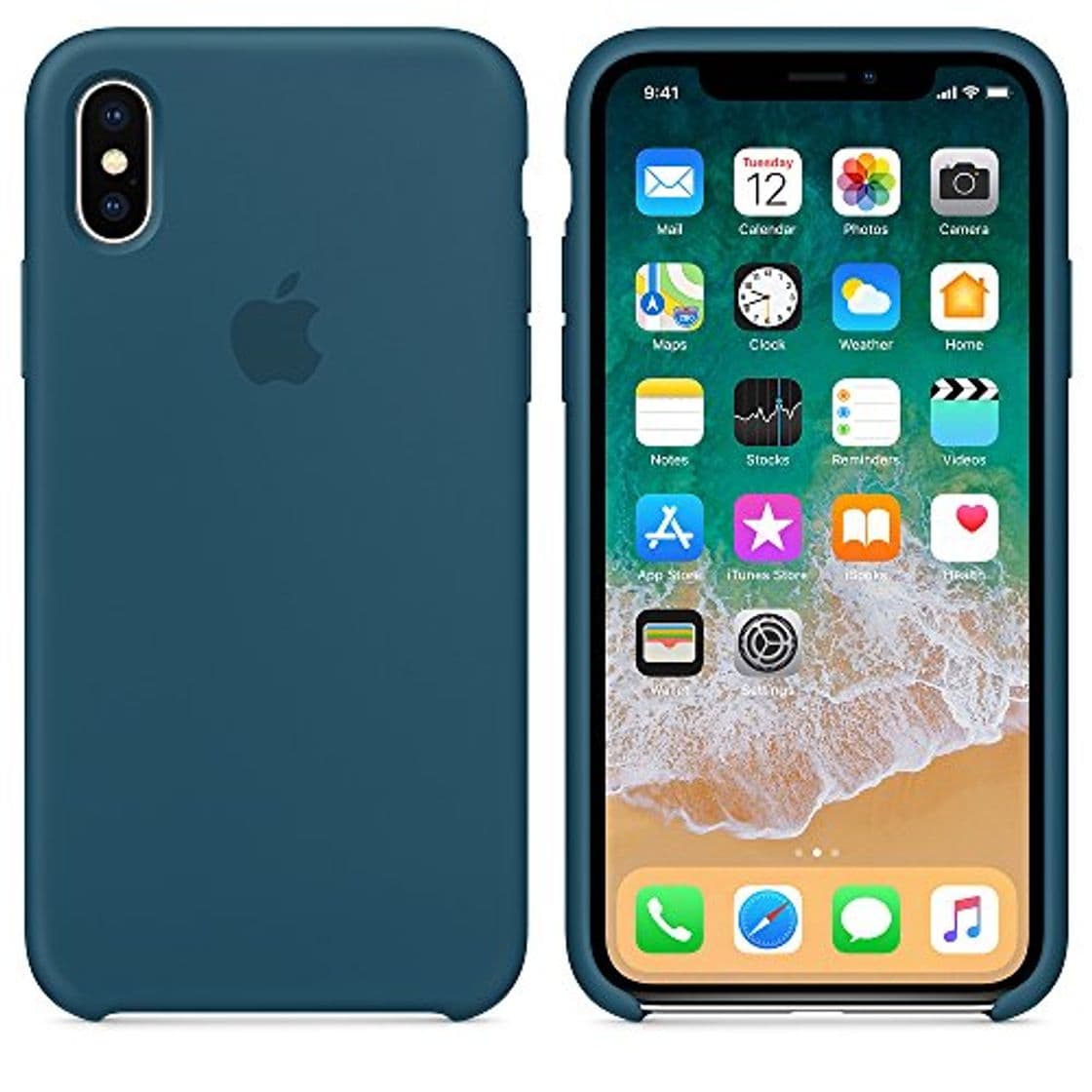 Producto El último Verano iPhone X Funda, Slim Líquido de Silicona Gel Carcasa