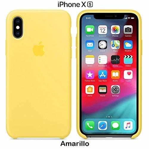 Electronic Funda Silicona para iPhone X y XS Silicone Case, Textura Suave, Forro