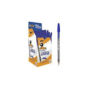 Product BIC Cristal Original - Caja de 50 unidades, bolígrafos punta media