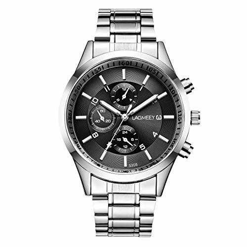 Fashion Relojes Pulsera Cronógrafo Sencillo Analógico Relojes Hombre Acero Inoxidable Casual