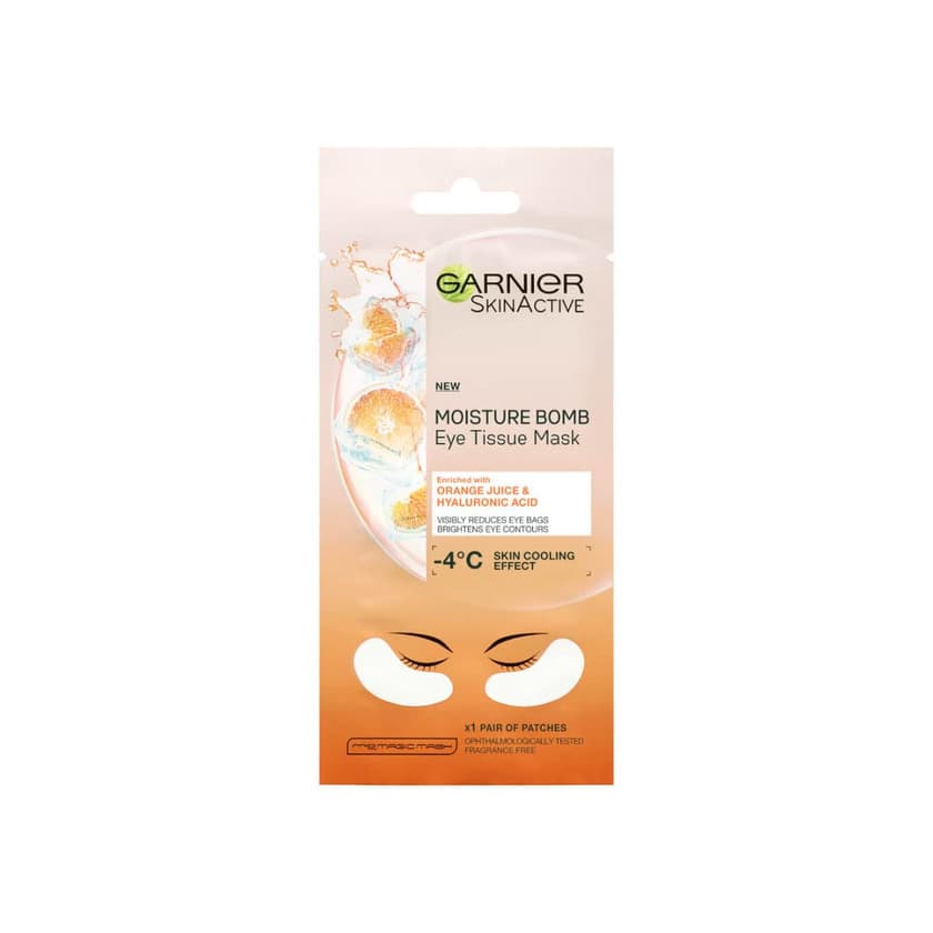 Product Garnier Orange Juice & Hyaluronic Acid Eye Tissue Mask 