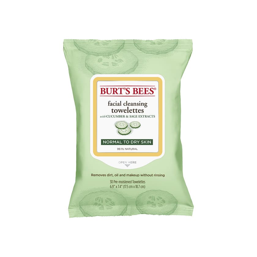 Product burt's bees facial cleansing towelettes cucumber and sage