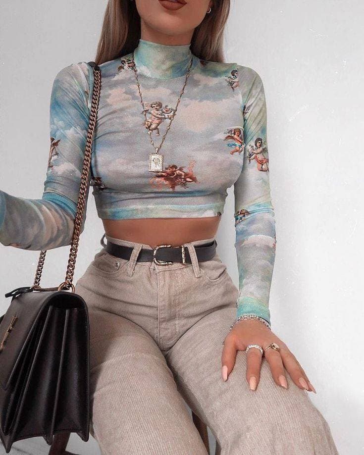 Fashion Cropped sky angel