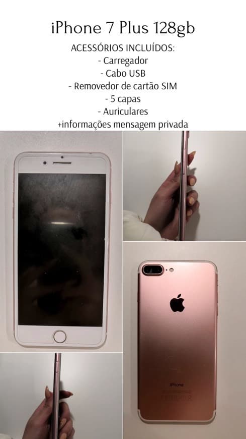 Moda iPhone 7Plus 128gb Rose Gold