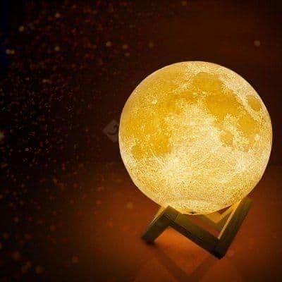 Fashion Luz da noite do estilo da lua de 8cm 3D para a decoração hom