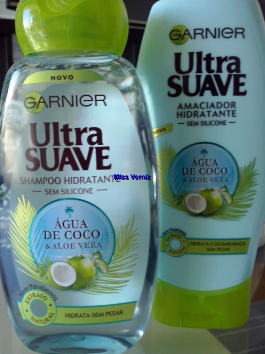 Product Champô Garnier Ultra Suave água de cocô e Aloe Vera